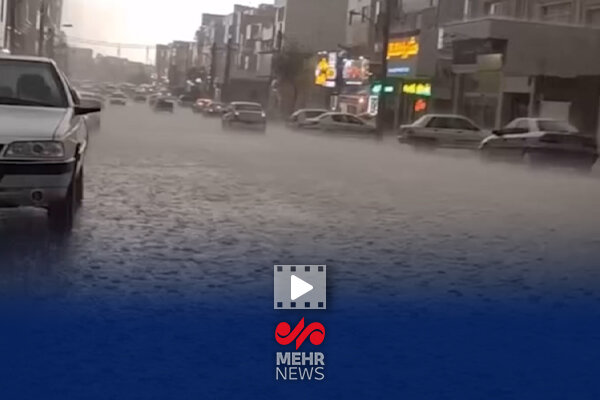 بارش شدید تگرگ و باران بهاری در زنجان