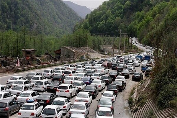ترافیک پرحجم در محور کرج – چالوس / کندوان یکطرفه شد
